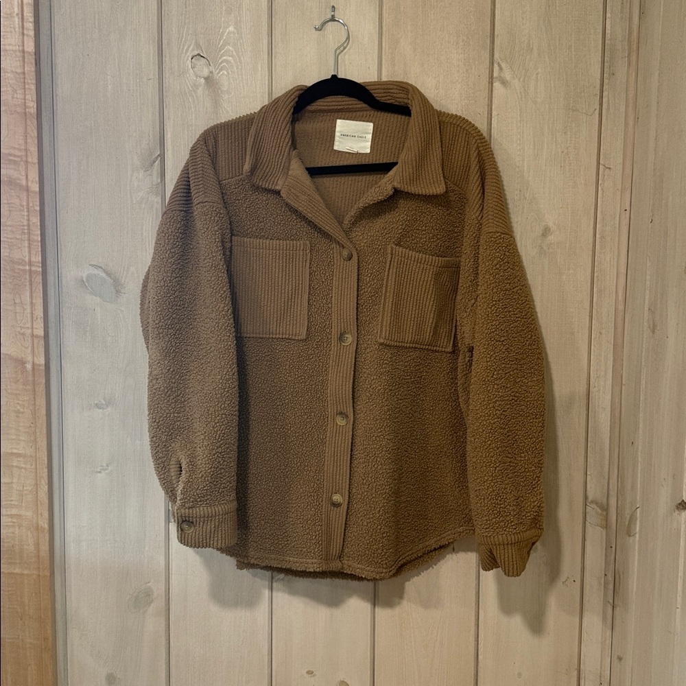 American Eagle Outfitters Tan Ribbed Sweater